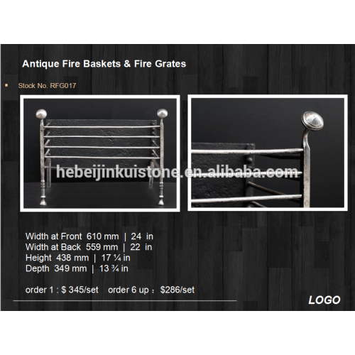England cast fireplace baskets